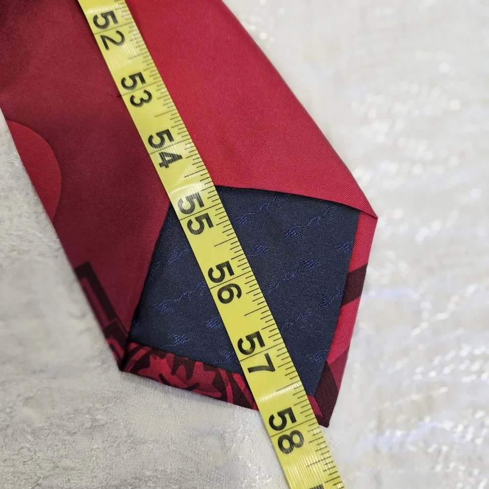 Eagles Wings Mens Christmas Tie 100% Silk Christian Red His Presence 58 Inch